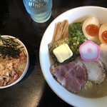 上州濃厚中華蕎麦 はたお商店 - 鶏白湯の雑炊セット