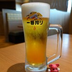 薩摩産直 炭火焼肉うしかい - 生ビール　￥539