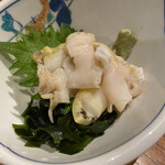 金華さば わらやき 寿司 金治 - ツブ貝の刺身
