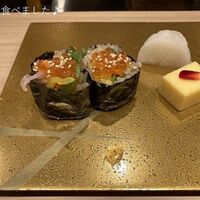 梅田 鮨 よこ田 - 海鮮巻きと蒸し玉子とべったら