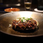 仁修樓 - 三陸産蝦夷アワビの豆鼓蒸し 有明の海苔春雨
      ねぎ･エシャロット･にんにく･陳皮･アワビ肝
      XO醤･上湯スープ