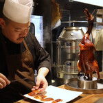 仁修樓 - 京都ななたに鴨 皮とロース 味噌･ネギ･胡瓜と