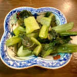 福よし - お通し 野沢菜 お値段不明。