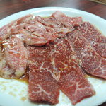 蘭苑 - 【ミックスカルビ＠１２５０円】　内容は中落ちカルビ・アバラ・バラカルビ♪