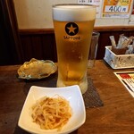 鳥辰 - ビールとお通し