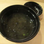 鮨 大門 - 海苔の味噌汁