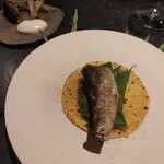 フロリレージュ - (2022/7 訪問)鮎をトルティーヤでタコス風に。