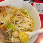 ラーメン二郎 - 汁なし半分＋ショウガ半分