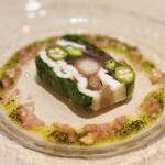 フランス料理 タンモア - アミューズ　夏野菜と穴子のテリーヌ