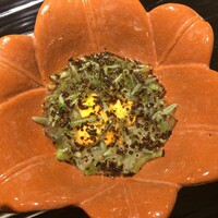 富小路 やま岸 - 蓴菜と赤うにの飯蒸し