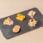 Assortment of cheese pickled in Ishino white miso and side dishes