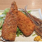 Enomoto - 江の本 ＠西葛西 ランチ 絶品アジフライ定食の大きなアジフライ