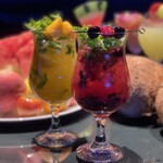 D3 六本木 BAR LOUNGE - マンゴーモヒートとベリーモヒート