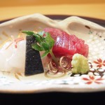 赤寶亭 - お造り　天然ものの本マグロ、平目.jpg