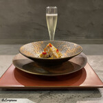 カーサ・デル・チーボ - Le Contesse Prosecco Treviso Extra Dryと猪のインテリオーラのテリーナ仕立