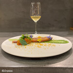 カーサ・デル・チーボ - Ch. Mont Pérat Blancと稚鰤の瞬間燻製サルサヴェルデ