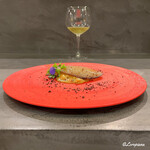 カーサ・デル・チーボ - Calera Central Coast Chardonnayとフカヒレのブルチャーレ 生海胆のソース