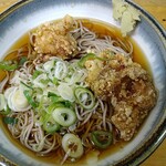 ふじ - 冷やし天ぷらそばで唐揚げ