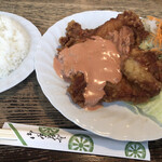 鳥心 - チキンナンバン定食1100円