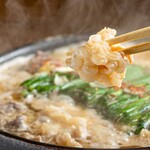 Motsu-nabe (Offal hotpot) course