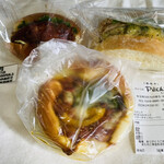 パン工房　ペシュ - 今回購入の3点♫ レシートに次回使える割引券もいただきました(●´ω｀●)