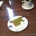 雪詩慕雲 - 抹茶シフォンケーキ、雪詩慕雲ブレンド。