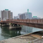 東京庵 - 東京庵さんのすぐ近くにある常盤橋。紫川に架かる橋で、日本百名橋の一つ。