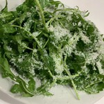 Arugula selvatica and parmesan salad