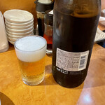 Koushien Hanten - 瓶ビールはアサヒスーパードライの大瓶