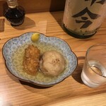 Sushi To Oden Ninoya - 薩摩揚げ、タコしんじょう