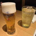 ビーフキッチン 恵比寿店 - プレミアム生とお茶ハイ
