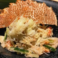 川崎 鮨 たか瀬 - 毛蟹の甲羅盛（アップ）