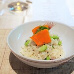 萬屋本店レストラン - 南瓜と枝豆のリゾット トリュフ風味（3倍量）