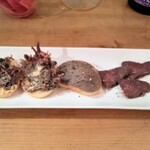 ジビエ＆ワイン ブラッスリー山梨 - 「山梨前菜ちょこっと三種おまかせ盛り」
