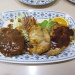 レストラン 野咲 - スペシャルランチ¥660　チキンカツ、ポークピカタ、エビ・魚のフリッター