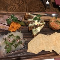 サクレフルール 日本橋 - 220704月　東京　サクレフルール 日本橋　ビストロ前菜3種盛り合わせ