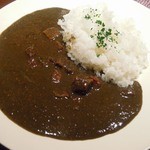 北新地 福多亭 - 近江牛漆黒カレー　丹波の高級黒豆茶で炊いたスカイシーカレー◎