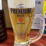 かつら - 生ビール(中)@580円