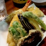 てっちゃん寿司 - アスパラ、椎茸、なす、ピーマン、イカ、エビ、キスから始める夜はあつくbecauseI LOVE YOU。