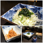 あんず - ◆最初に「キャベツ」と「切り干し大根煮」が出されます。 キャベツはお代わり可能。切り干し大根はお味がいいこと。
