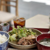 Gohan To Kissa Ii Hibi - 和豚もち豚味噌炙り焼き定食（ご飯 大盛）1,180円。