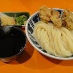 空飛ぶうどん やまぶき家 - とり天つけ冷大720円　※2013年3月