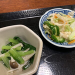 うなぎ　錦水 - 小鉢と漬物