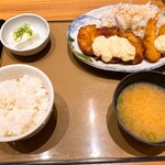 やよい軒 - チキン南蛮とエビフライ