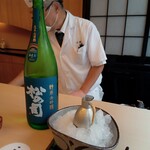 山玄茶 - 冷酒のおすすめを伺ったら、ご主人の故郷滋賀県の松の司を勧めていただきました。