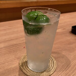 茜坂大沼 - 酢橘サワーで乾杯！2杯いただきました