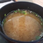 大谷パーキングエリア(下り)フードコート - お湯割り…味噌汁(><)