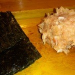 春寿司 - ネギとろは海苔に載せて