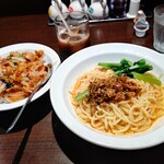 上海華龍 - 【2022.7.14(木)】本日の日替わり②(担々冷麺&生姜焼き丼)1,080円