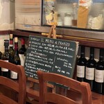 OSTERIA il FUOCO - 当日のメニューと常温保存のワイン達